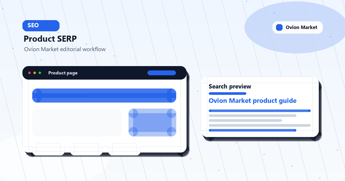 SEO product page checklist with canonical URL, metadata, FAQ, and sitemap fields