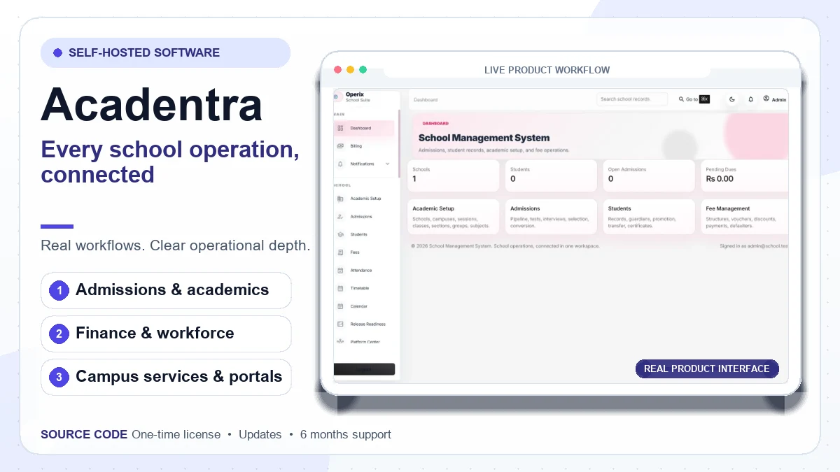 Acadentra product preview