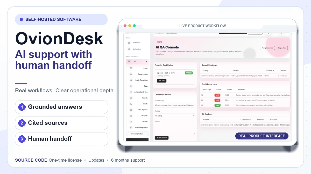 OvionDesk product preview