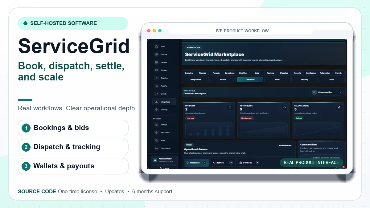 ServiceGrid product preview