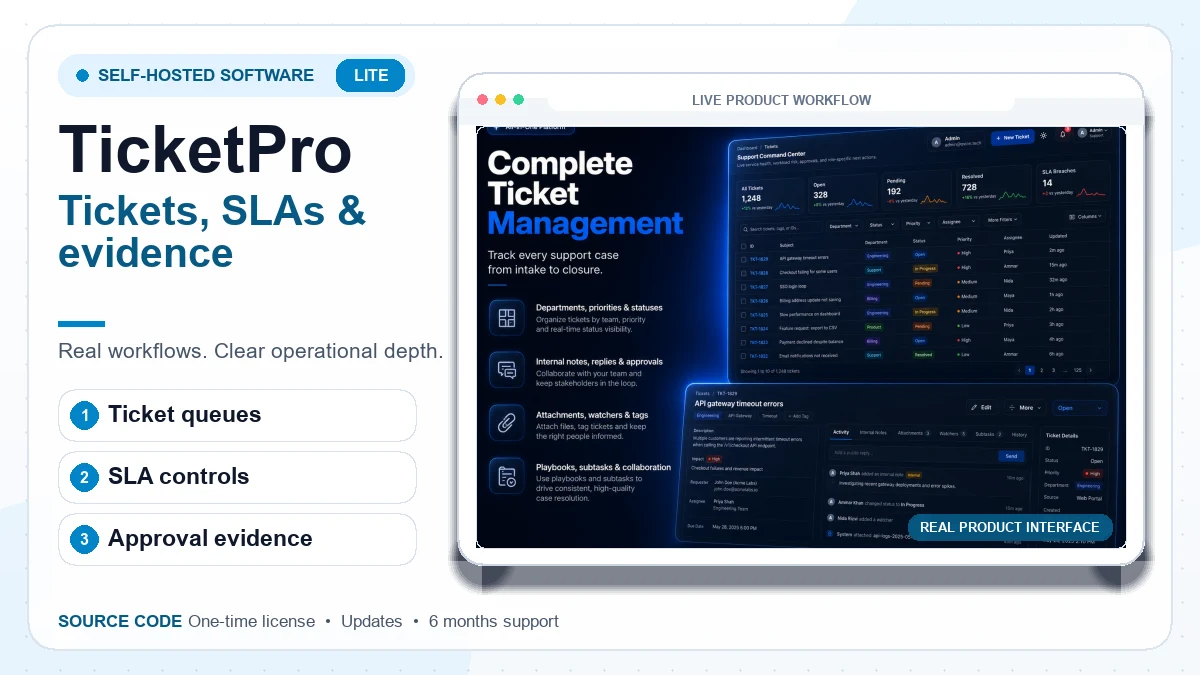 TicketPro product preview